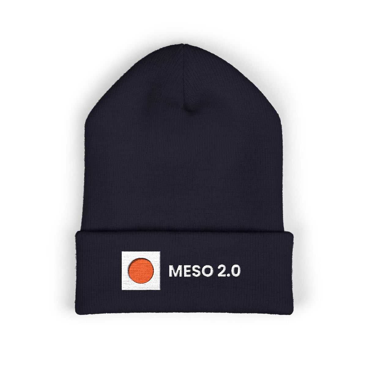 Meso 2.0 Tuque brodée rond rouge Navy
