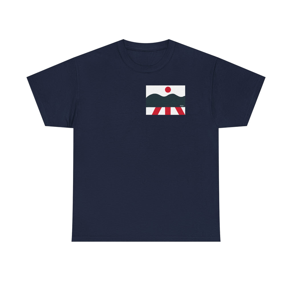 Meso. T-Shirt REFLETS DE CHARLEVOIX petit format bleu