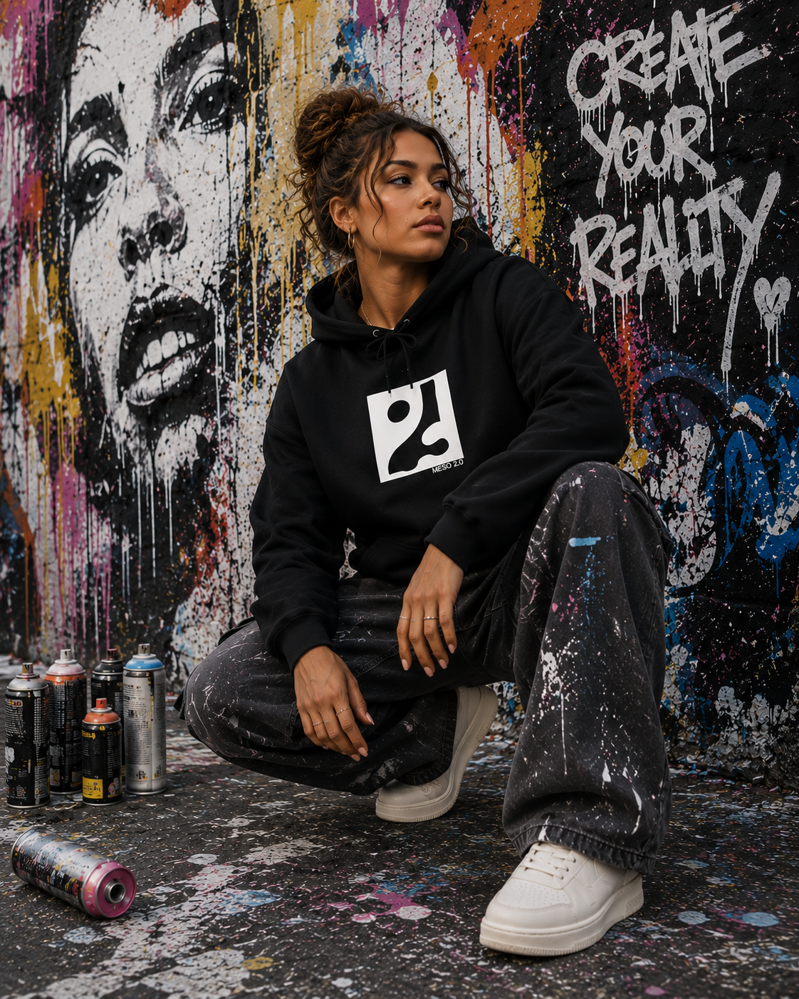 Meso 2.0 Hoodie L-02023 Avant Noir