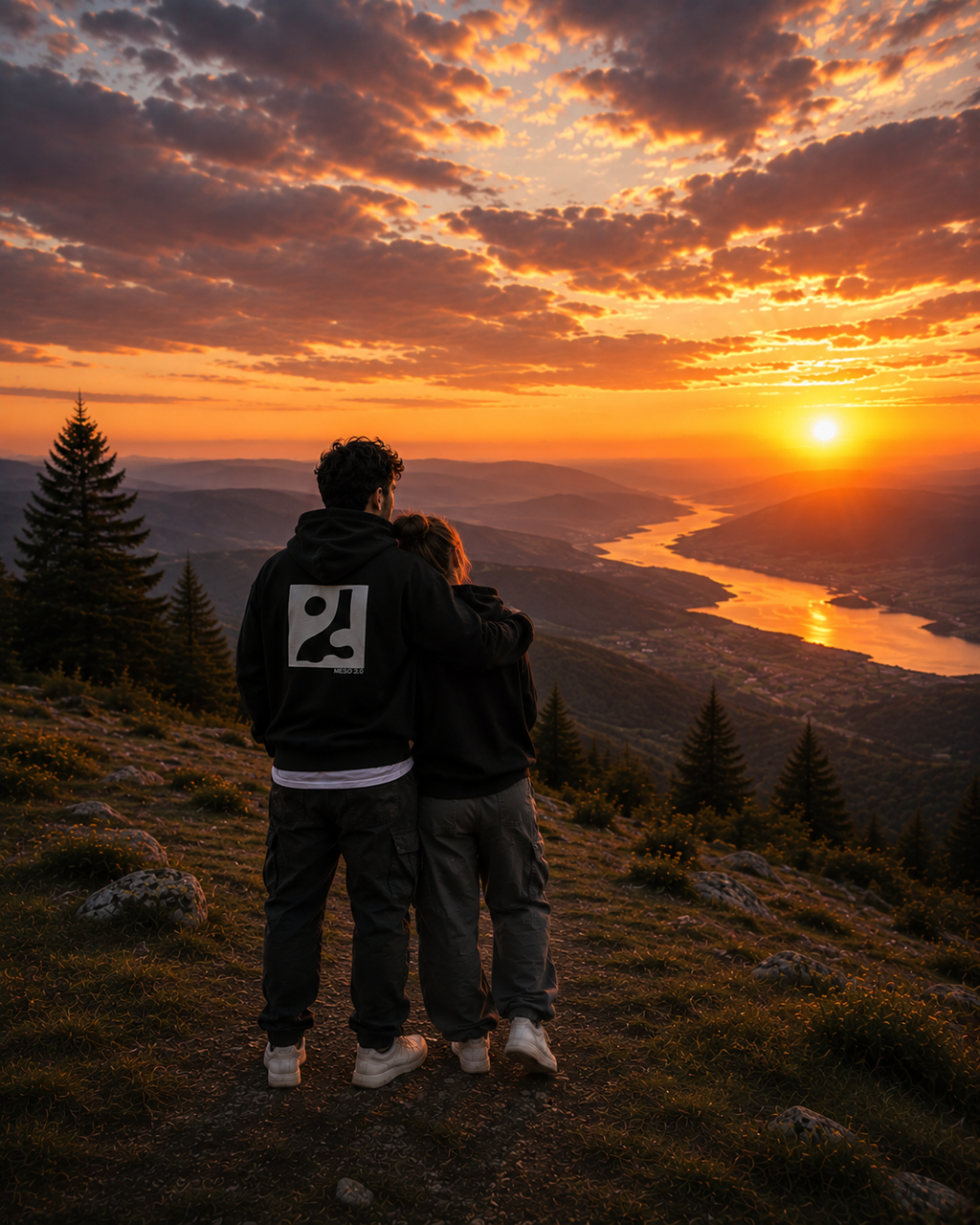 Meso 2.0 Hoodie L-02023 Arrière Noir