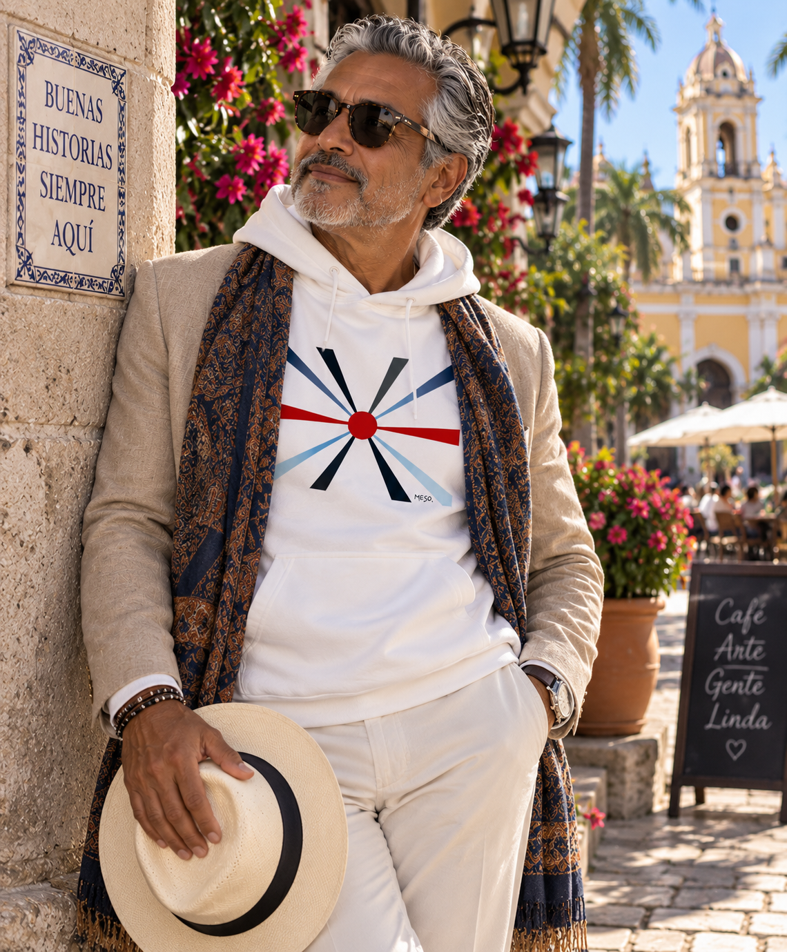 Meso. Hoodie Éclat de Lumière Blanc