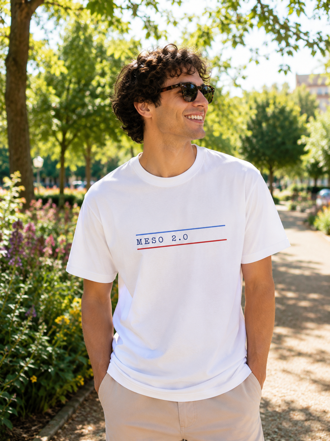 Meso 2.0 T-Shirt  blanc DTF Rétro Sport